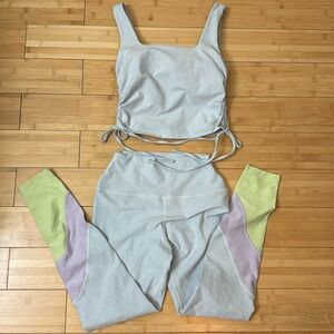 Playground Active Workout Set Bra and Leggings Size Small in Baby Blue